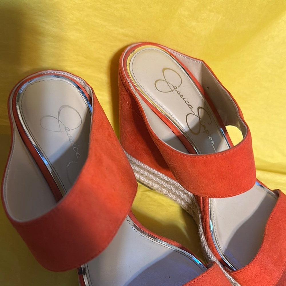 Jessica Simpson Red Espadrille Woven Sole - Picture 2 of 6
